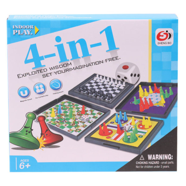 Магнитная настольная игра 4 в 1