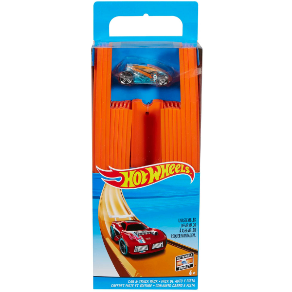 Hot Wheels Набор дополнительных дорожек трека с базовой машинкой
