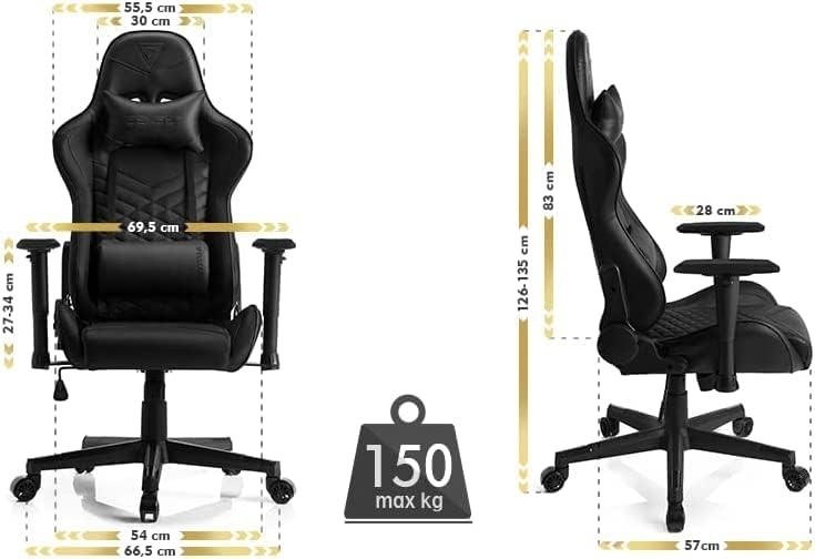 Геймерское кресло Sense7 Spellcaster Black