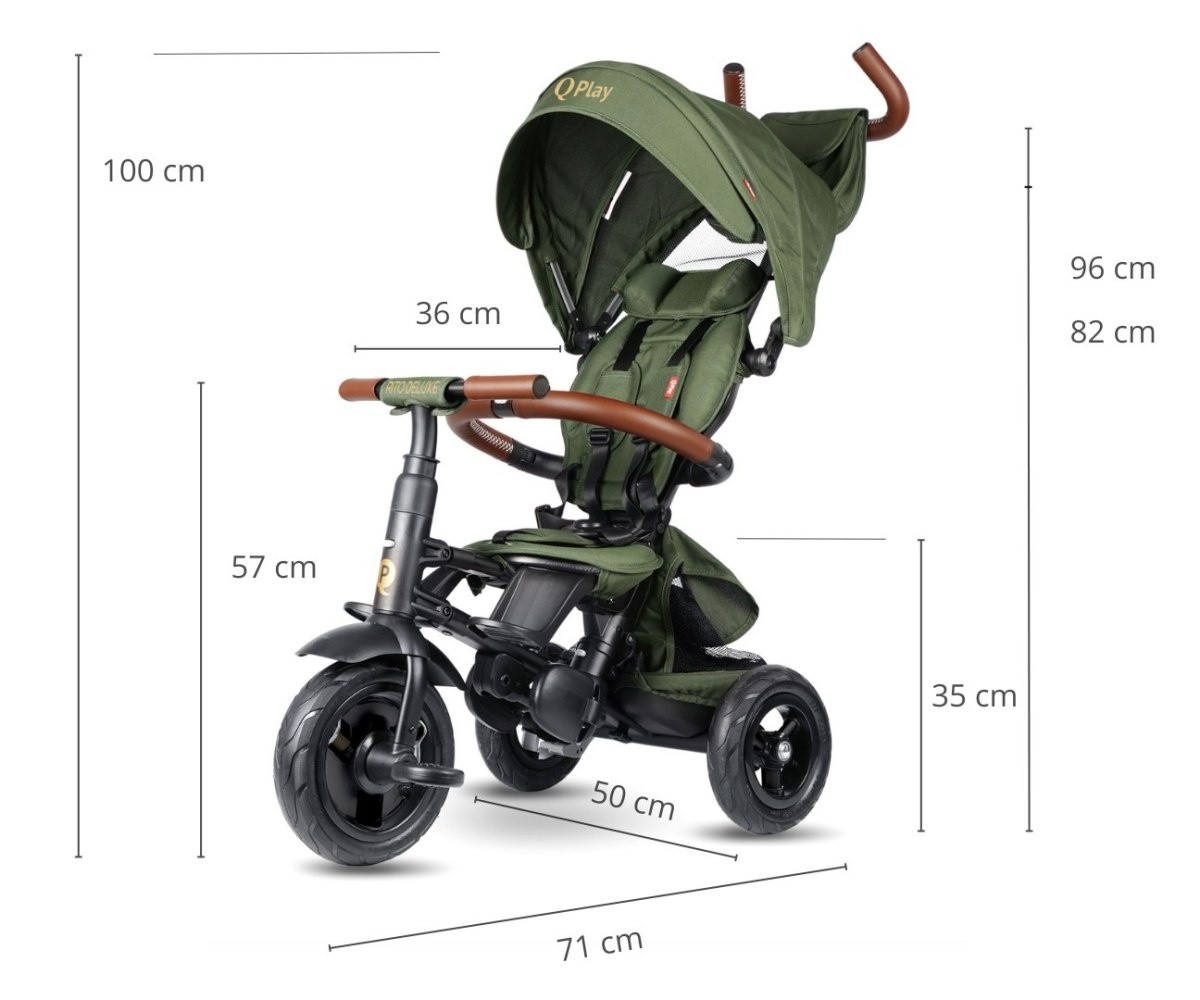 Детский велосипед Qplay Rito Deluxe Olive Green