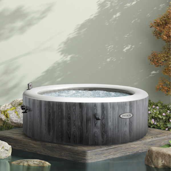 INTEX Надувной СПА джакузи «Greywood Deluxe» 196х71см, 795Л, 4-х местный
