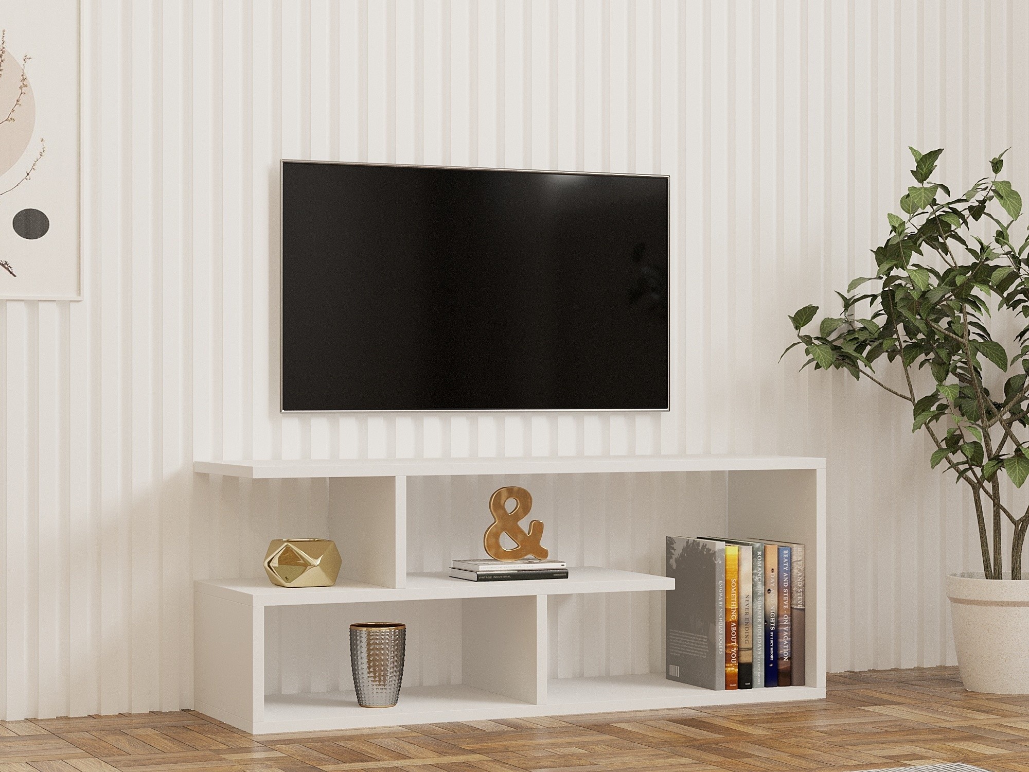 Тумба под ТВ Hanah Home Cafu White