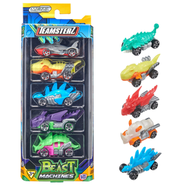 Набор из 5 машинок Teamsterz Beast Machines Die-Cast, в асс.