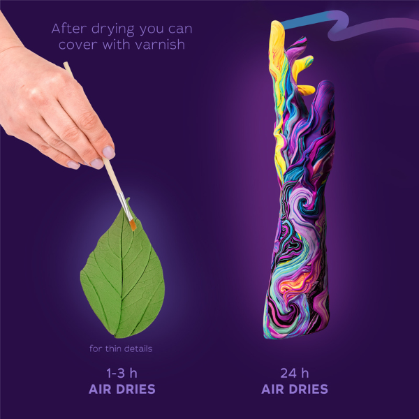 Воздушный маджента пластилин Air Clay OKTO Colours, 10 шт. х 6 г, размер S