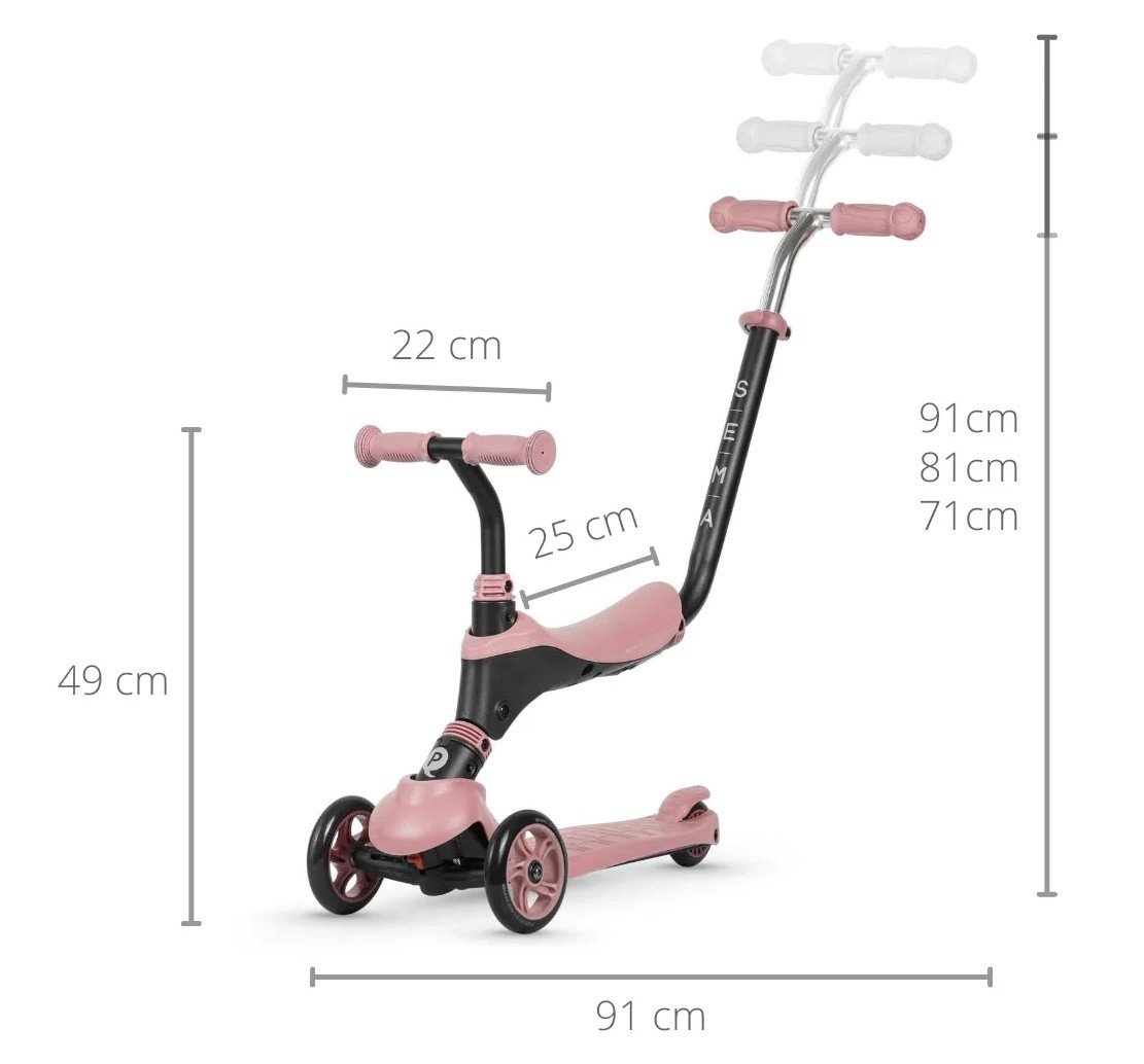 Самокат Qplay Sema Pink
