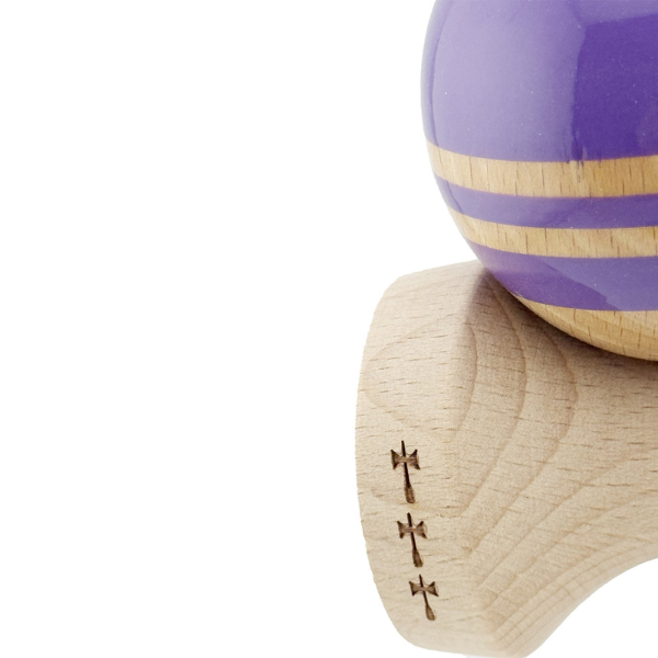 «Kendama Flippy X Original Rainbow», профессиональная, металлический подшипник, веревка 62/65 см, сверхлипкая, большие чашки, King Size 7 х 6 х 18 см, индиго-коричневая