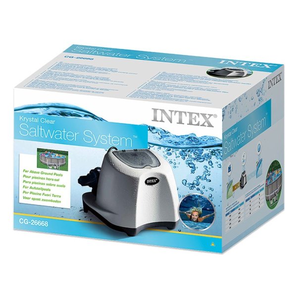 INTEX Хлоргенератор (система морской воды) “Krystal Clear QS500” для бассейна до 26500Л, 220-240V, с таймером