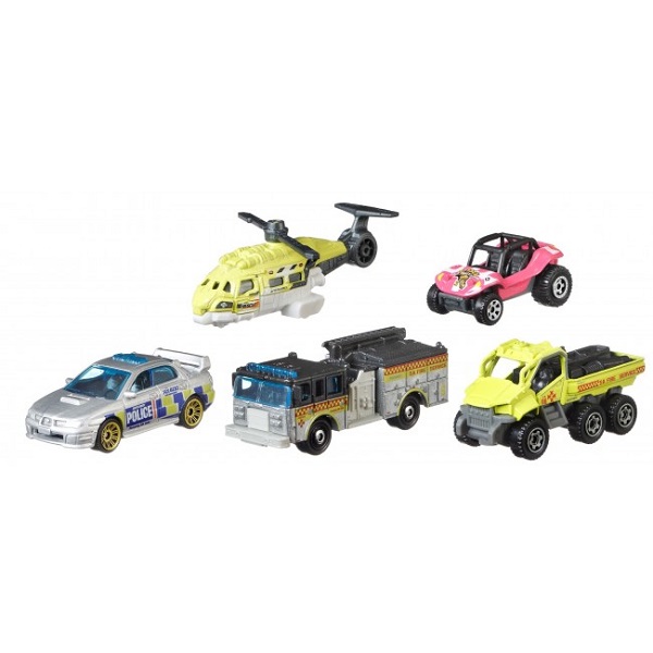 Hot Wheels Набор из 5-и базовых машинок Matchbox (аcс).