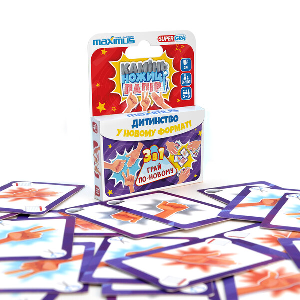 Настольная игра 3в1 «Камень, ножницы, бумага»