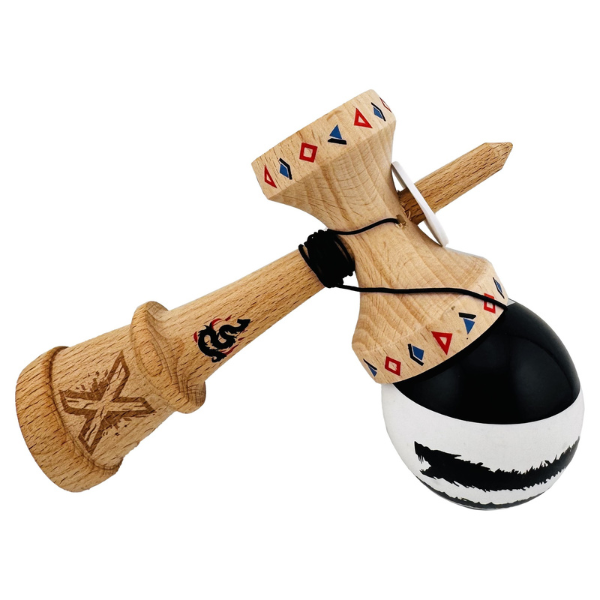 «Kendama Super Sticky X Original», металлический подшипник, веревка 62/65 см, King size 7.5 x 6 x 18 см , «Дракон»