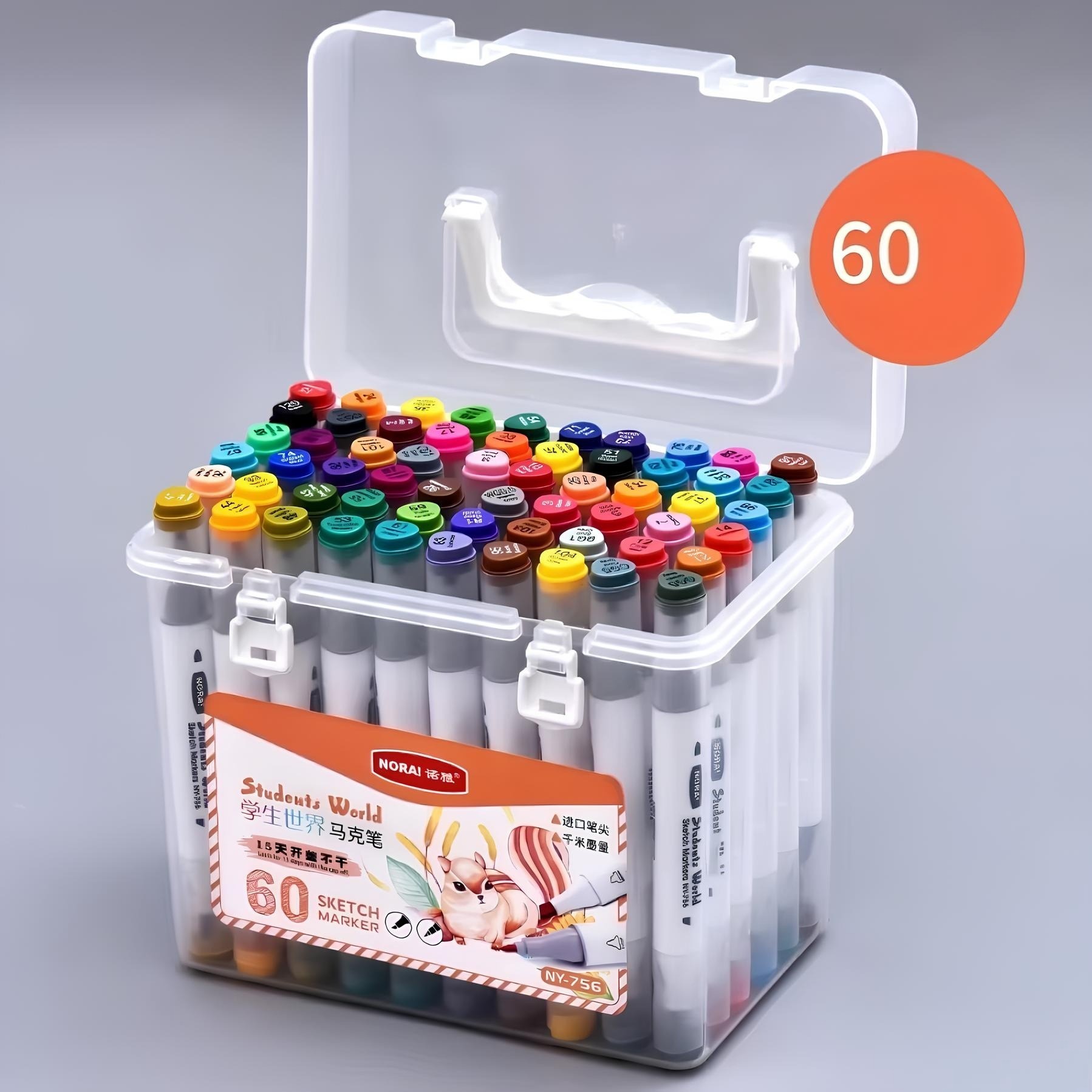 Набор фломастеров 4Play Students World 60pcs