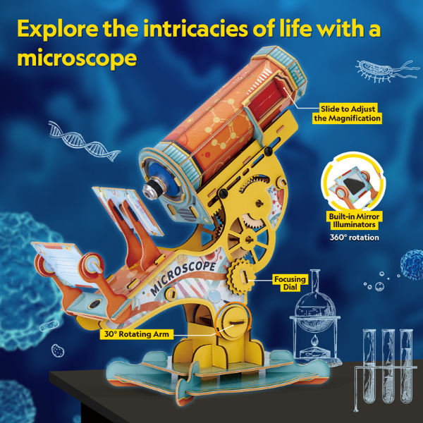 STEM Series 3D-пазл «Микроскоп» — изучаем биологию