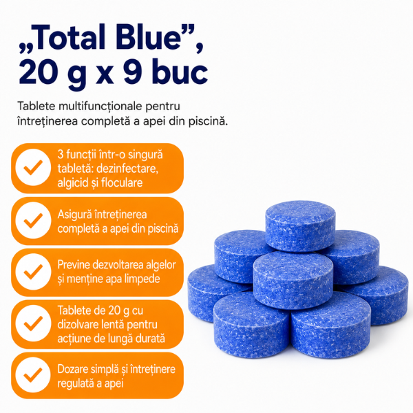 Мульти-функциональные таблетки «Total Blue», 20 г x 9 шт.