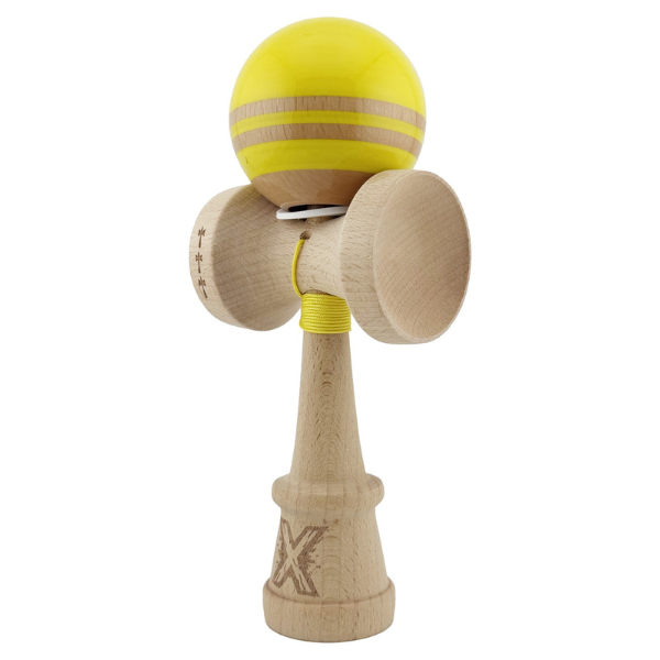 «Kendama Flippy X Original Rainbow», профессиональная, металлический подшипник, веревка 62/65 см, сверхлипкая, большие чашки, King Size 7 х 6 х 18 см, желто-коричневая