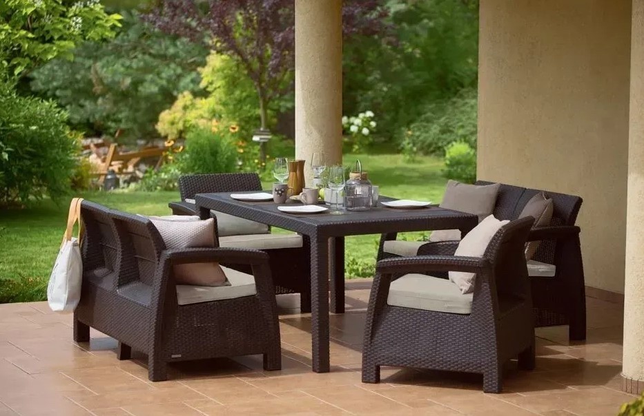 Набор садовой мебели Keter Corfu II Fiesta Brown/Oat (258945)