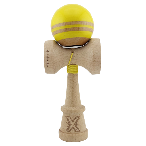 «Kendama Flippy X Original Rainbow», профессиональная, металлический подшипник, веревка 62/65 см, сверхлипкая, большие чашки, King Size 7 х 6 х 18 см, желто-коричневая