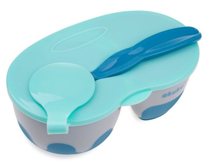 Двухсекционная тарелочка Akuku A0303 Grey/Blue