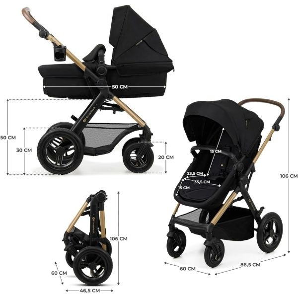 Коляска Kinderkraft Moov 3in1 2 Air Pure Black (KSMOOV02BLK0000)