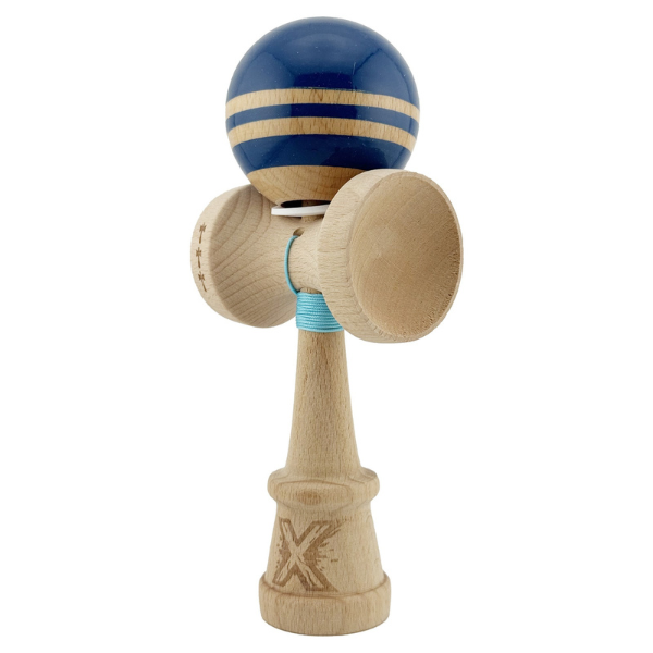 «Kendama Flippy X Original Rainbow», профессиональная, металлический подшипник, веревка 62/65 см, сверхлипкая, большие чашки, King Size 7 х 6 х 18 см, сине-коричневая