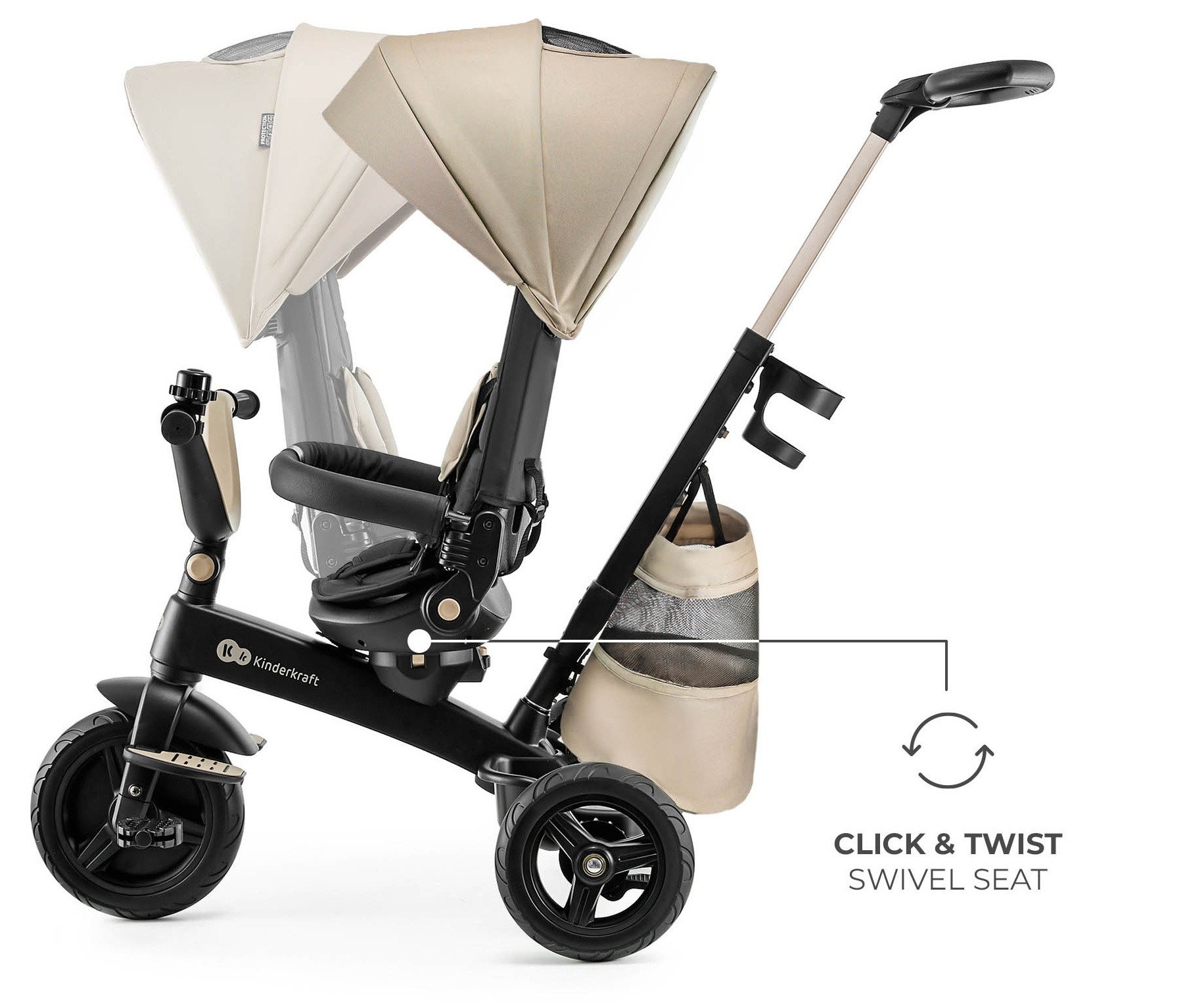 Детский велосипед Kinderkraft Easytwist Beige (KREASY00BEG0000)