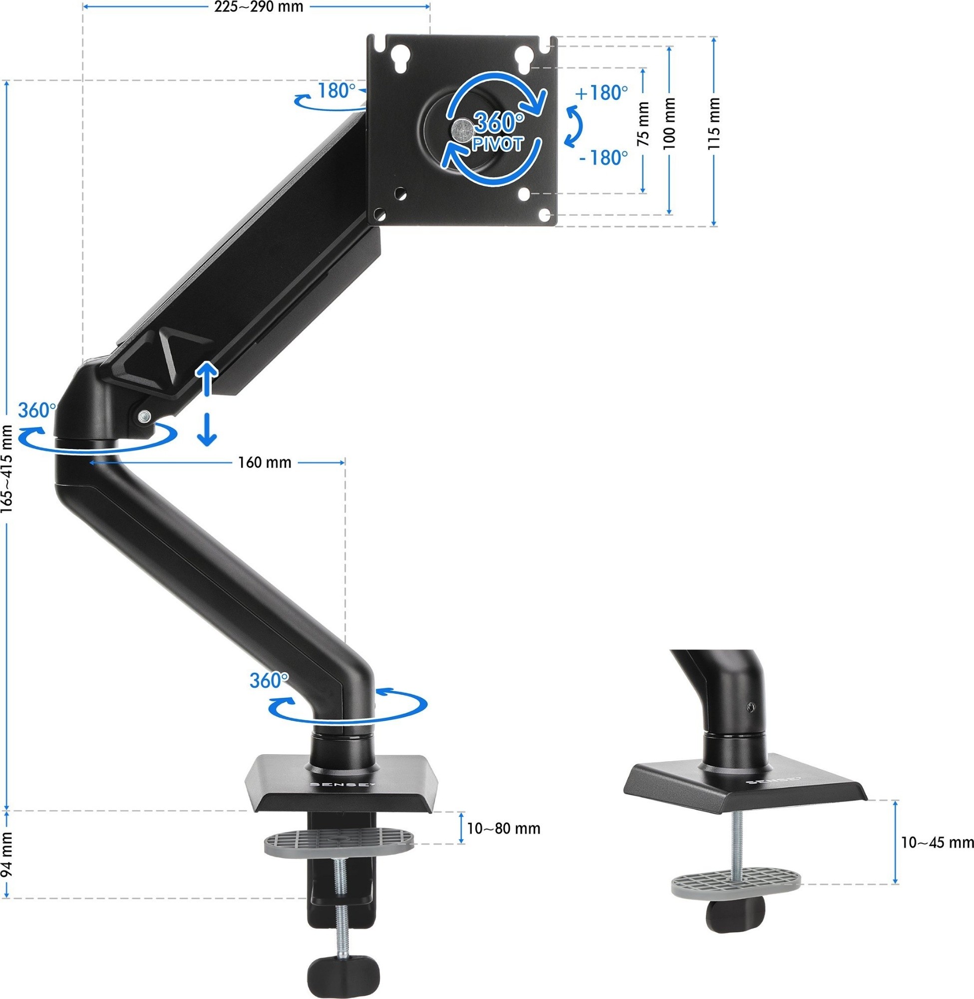 Кронштейн для монитора Sense7 Hang