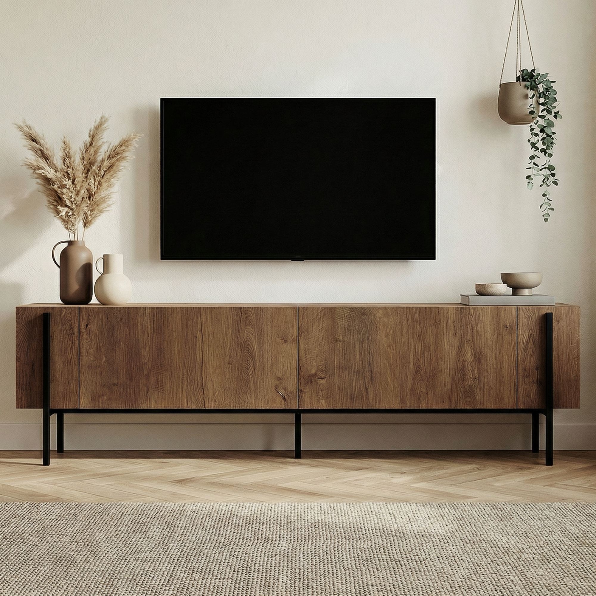 Тумба под ТВ Hanah Home Nexus Kafkas Oak Black