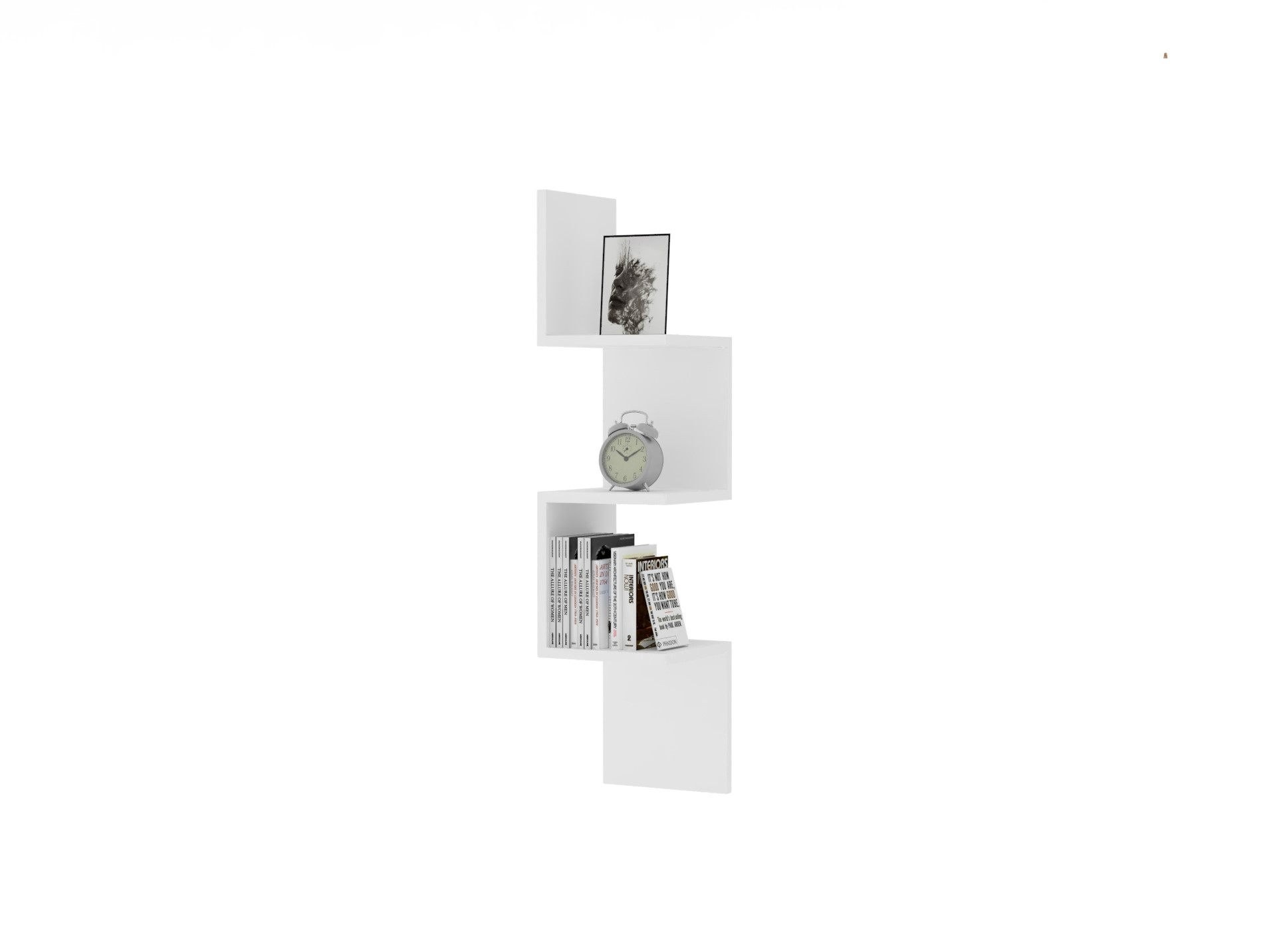 Настенная полка Hanah Home Zikzak White