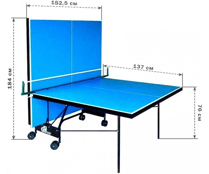 Теннисный стол GSI Sport Athletic Outdoor Alu Line Gt-2 Blue