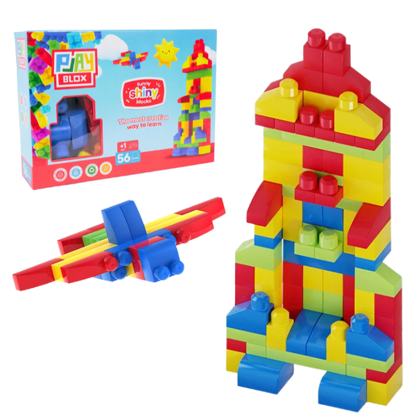 Конструктор с блестящими блоками «Play Blox», 56 элем.