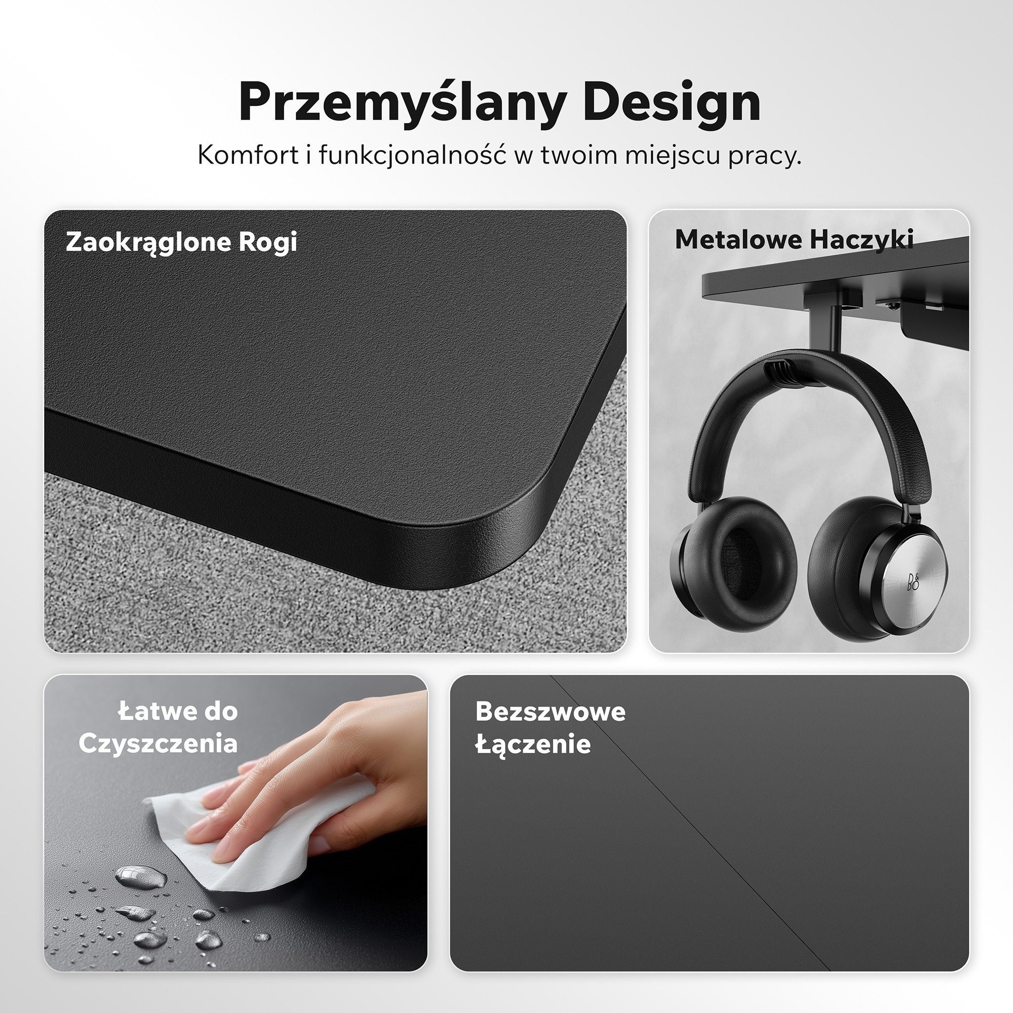 Письменный стол Sense7 Nojo Light 120x60 Black