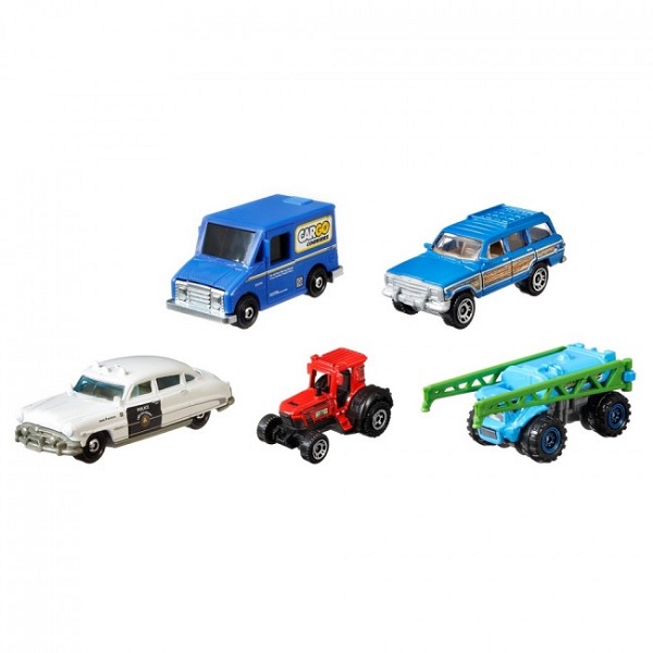 Hot Wheels Набор из 5-и базовых машинок Matchbox (аcс).