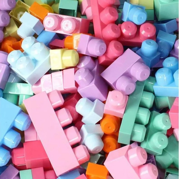 Конструктор Ведёрко с пастельными блоками «Play Blox», 107 элем.