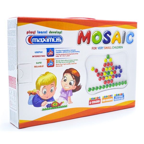 Игровой набор «Мозаика для самых маленьких» 100 эл.