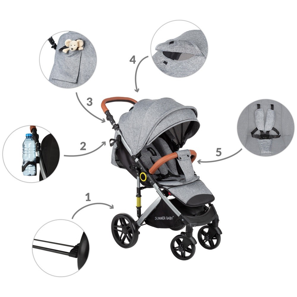 Коляска Summer Baby Sempre (4395) Grey