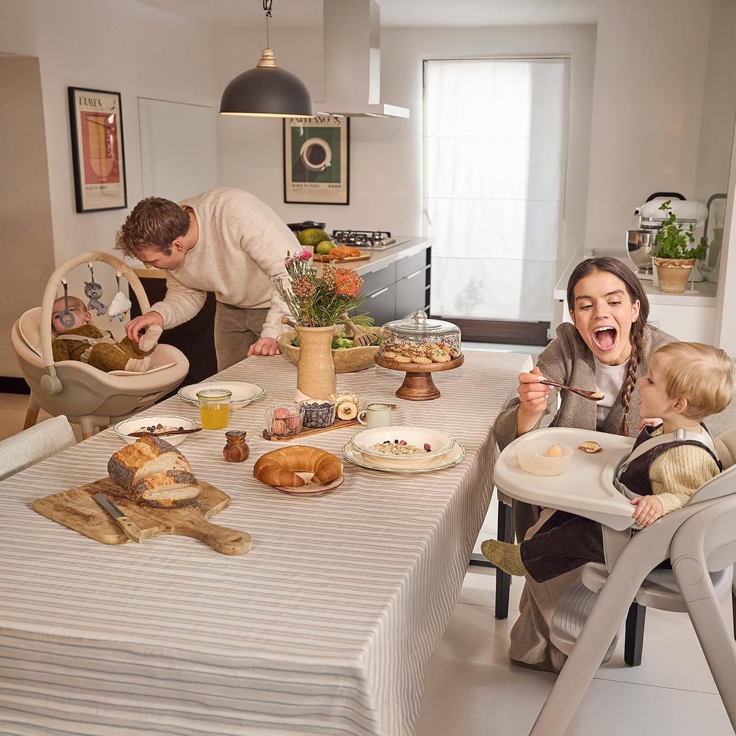 Стульчик для кормления Kinderkraft Tino 3in1 Beige (KHTINO00BEG0000)