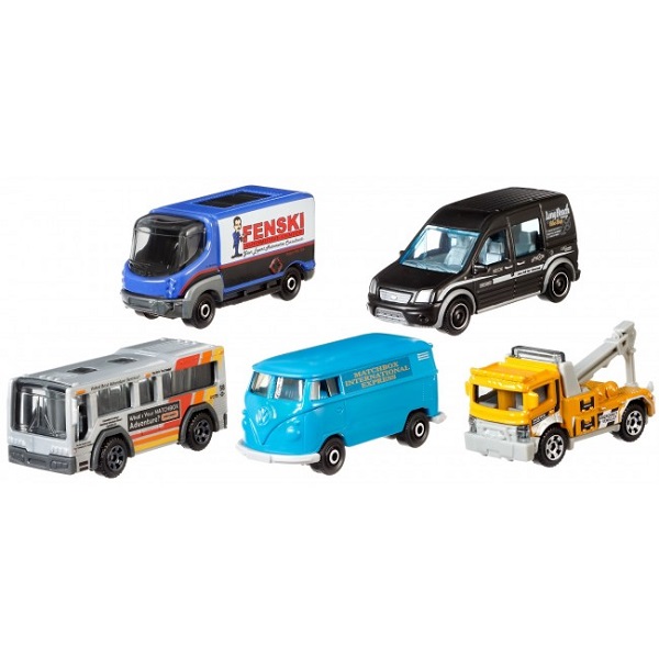 Hot Wheels Набор из 5-и базовых машинок Matchbox (аcс).