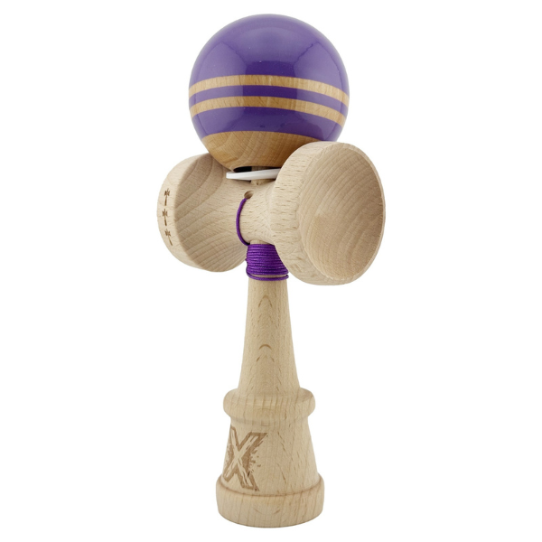 «Kendama Flippy X Original Rainbow», профессиональная, металлический подшипник, веревка 62/65 см, сверхлипкая, большие чашки, King Size 7 х 6 х 18 см, индиго-коричневая