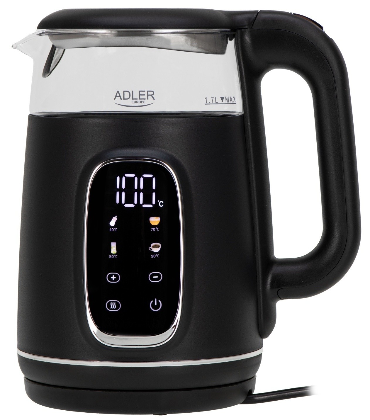 Электрочайник Adler AD-1305 Black Silver