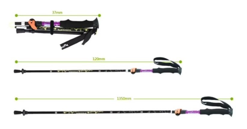 Треккинговая палка Paceleader Trekking Pole AT15 Black