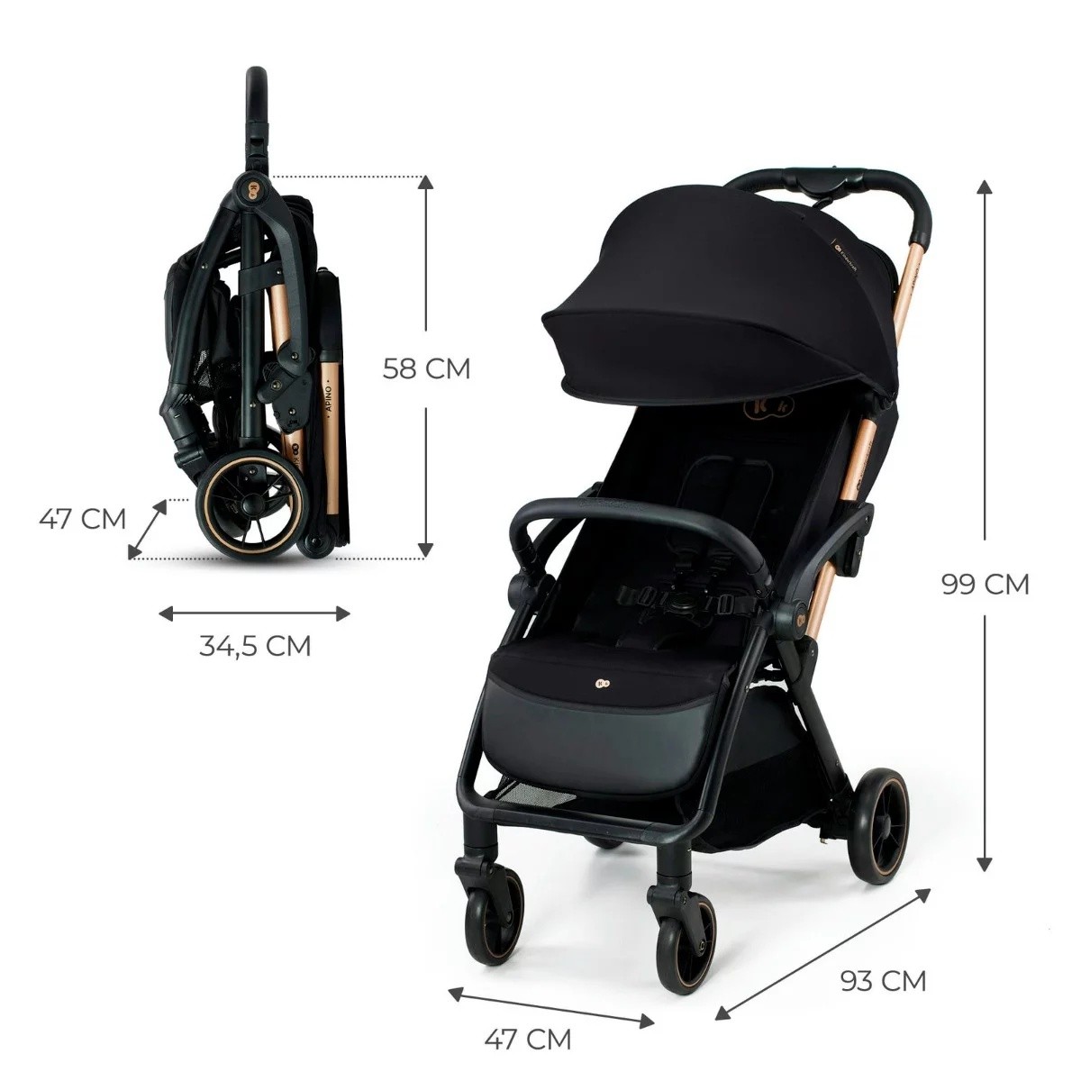 Коляска Kinderkraft Apino Raven Black (KSAPIN00BLK0000)