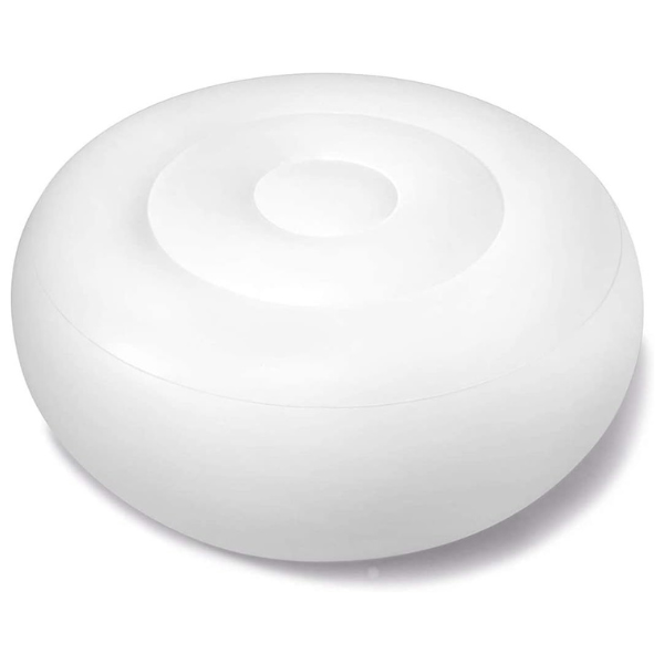 INTEX Надувной пуфик с LED подсветкой 86х33 см на аккумуляторах, с зарядкой от USB